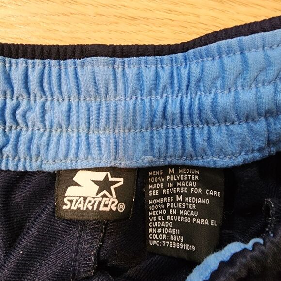 Starter Pants Mens Medium Black Basketball Track Tear Away Convertible Snap Side - Picture 2 of 13